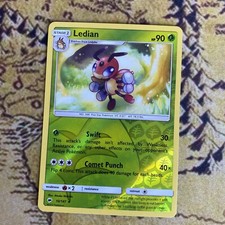 Ledian 10/147 Reverse Holo RARE - Burning Shadows Pokemon Card 