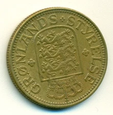 GREENLAND 1926 1KR POLAR BEAR, VF/XF