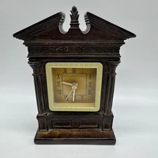 Quartz Mantel Brass Look Ceramic Battery Powered Clock Solid Working