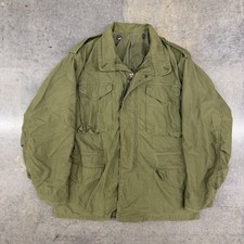 Vtg 1970s US Army M-65 Field Jacket OG-107 Scovill Brass Zipper Military Coat M