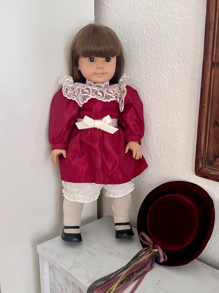 Muñeca Samantha American Girl 1986 de colección con traje y sombrero originales Meet Foto 3 de 4