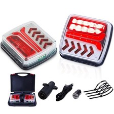 Wireless Trailer Lights Magnetic, Ip67 Waterproof Brake Tail Light Kit,