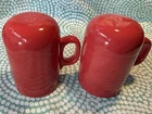 Fiesta Scarlet Red Rangetop Salt Pepper Shakers Homer Laughlin Set