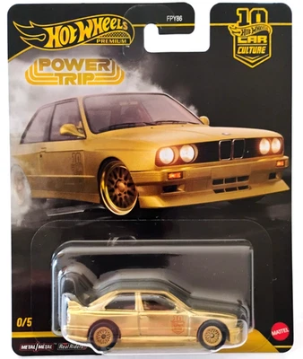 2026 HOT WHEELS CAR CULTURE POWER TRIP 1992 BMW M3 GOLD CHASE - Image 1 of 3