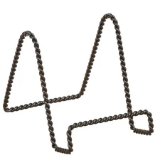 23-1241 Tripar 4 In. Black Twisted Wire Plate Stand