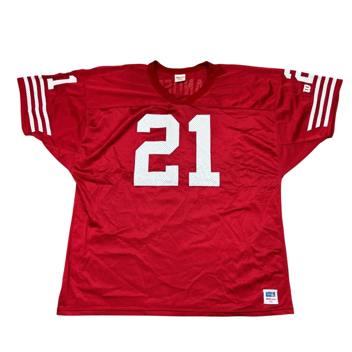 Vintage 90s Wilson San Francisco 49ers Deion Sanders 21 NFL