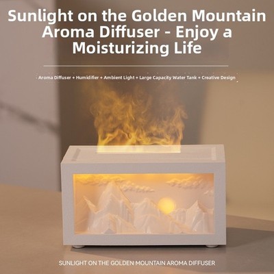 Golden Mountain Sunrise Aroma Luftbefeuchter Diffusor 45ml/h Nebel leiser Betrie