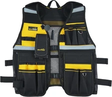 MELOTOUGH Tool Vest Reflective Safety Tool Vest with Removable Phone Holder,Retr