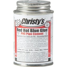 Christy's 4 Oz. Low VOC Red Hot Blue Glue PVC Cement 505200 Christy's 505200 4