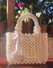 Handmade Pearl Beaded Handbag