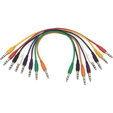Hot Wires On-Stage TRS - TRS (balanced) Straight Patch Cable 8 Pack 17" Blow Out
