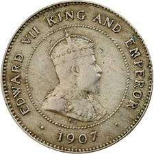 [#137436] Jamaica, Edward VII, 1 Farthing, 1907, London, Silver, VF, KM:21