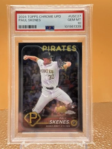 2024 Topps Chrome Update #USC27 Paul Skenes Rookie Card RC PSA 10 Cy Young ROY