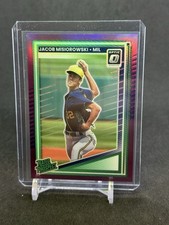 2025 Donruss Optic Rated Prospects Jacob Misiorowski 9/49 Purple Prizm MIL