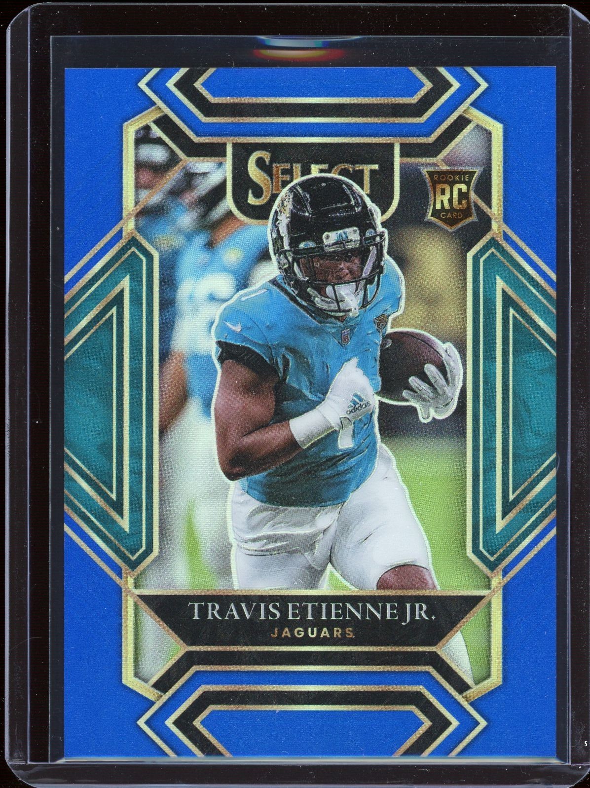 2021 Panini Select Travis Etienne #254 Club Level Blue Prizm /99