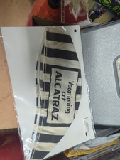 Vintage Vacationing At Alcatraz State Prison Jail Souvenir Hat Vtg 70s 80s Sz Lg