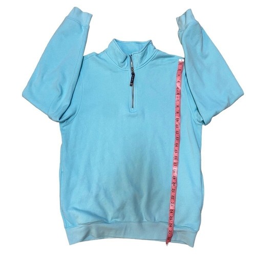 Charles River Apparel Crosswind Quarter Zip Sweatshirt Aqua Blue Women Large - Picture 7 of 8