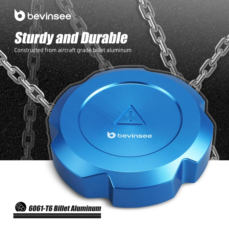 Billet Aluminum Coolant Reservoir Cap For BMW E90 E91 E92 320i 328i 325i 330i - Image 3 of 4