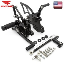 Adjustable CNC Rearset Footpegs Footrest Pedal For Yamaha YZF R25 R3 2014-2024