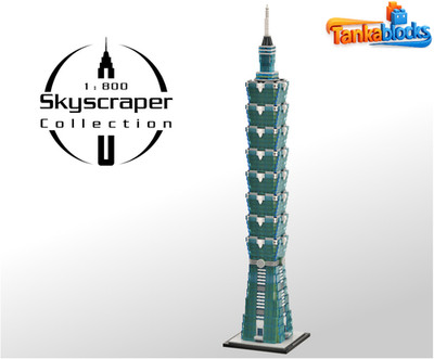 MOC-136995 Taipei 101 1:800 Scale Building blocks Set Model Gift Set 1611 pcs