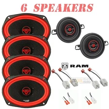 Cerwin Vega V69 420W 6x9" Front-Rear Speakers & 3.5" Dash for 2009-2024 RAM 1500