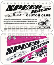 SPEED RACER CLUTCH CLUB MEMBERSHIP CARD - VINTAGE FANTASY