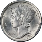 1923-P Mercury Dime PCGS MS64 FB Superb Eye Appeal Strong Strike
