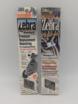 Zebra Hybrid Premium Bowstring 54'' Compound, Tan/Blk, New Lot Of 2