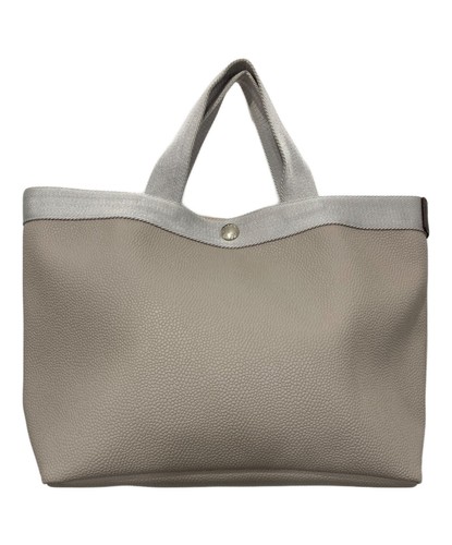 Herve Chapelier cordura boat shape Tote Bag 725C Mastic x mocha L