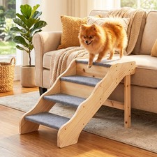 4 / 5-Step, Portable Pet Stairs for Dog Indoor High Bed Non-slip Ladder Ramp