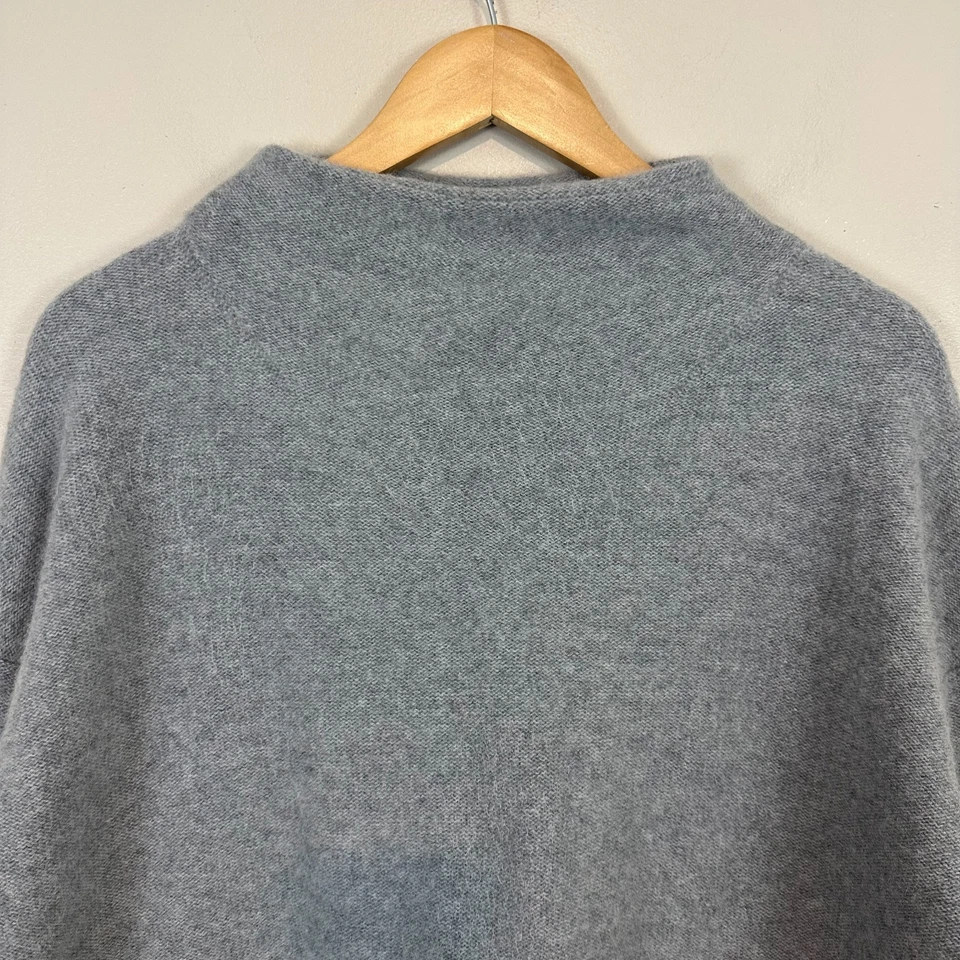 Suéter Vince Mujer XS Gris 100% Cachemira Tejido Cuello Embudo Parisino Dinero Antiguo Foto 3 de 4