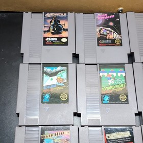 Nintendo NES Game Cartridge Lot (9) Star Voyager Mach Rider Mario/Duck Hunt