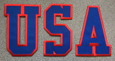 TEAM USA HOCKEY OLYMPICS OLYMPIC GAMES JERSEY FRONT LETTERS PATCHES - SET OF 3