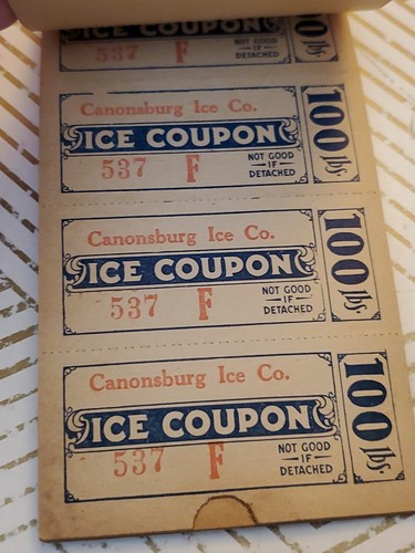1896 Canonsburg Pennsylvania Ice Company libro coupon 5000 libbre. !!๐ง - Foto 8 di 12
