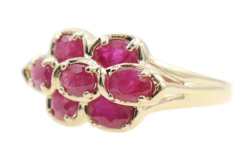 1.50 ctw Oval Cut Natural Ruby July Birthstone 10KT Yellow Gold Gemstone Ring - Picture 3 of 19