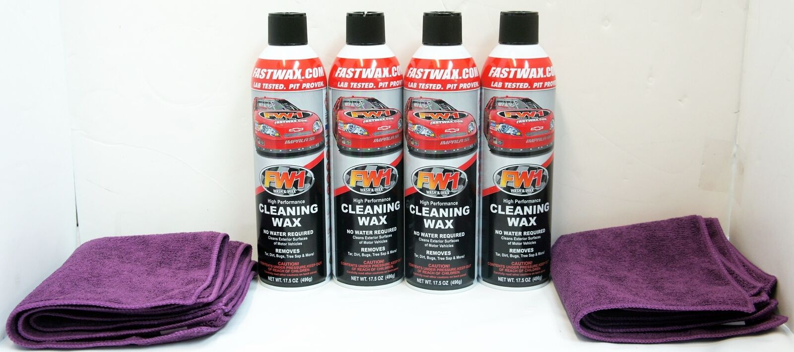 FW1 Fast Wax Carnauba Waterless Wash & Wax Cleaning Polish 17.5oz 2 Pack 1  Micro