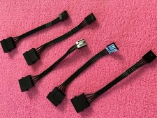 LOT 5 Pcs 4 Pin Molex To 3.5 Floppy Drive FDD Internal Power Cable Adaptor 