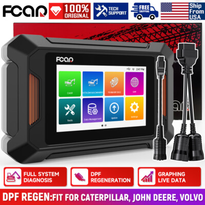 Construction Machinery Truck HD Diesel Full System Diagnostic Scanner DPF Regen