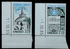 FRANCE TIMBRES DE SERVICE DE L'UNESCO DATES N° 89 ET 90 NEUFS LUXE**