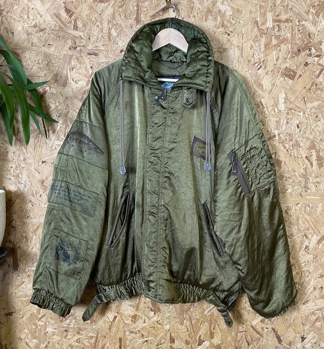 Vintage Trout Fly Fishing Jacket Mens Size Large Coconut Club 