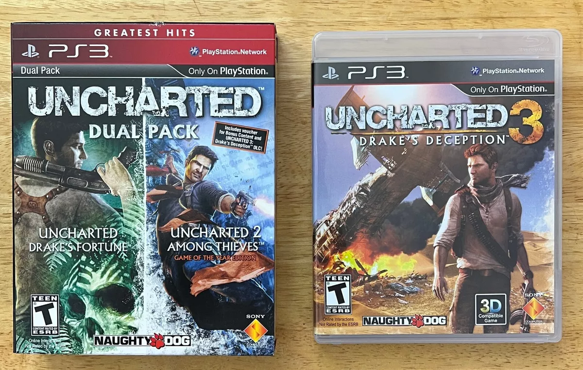 Uncharted + Uncharted 2 Dual Pack Used PS3 Games For Sale