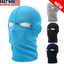 Thin 2Hole Ski Masks Balaclava Full Face Mask for Men Women Breathable Sun Hood