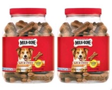 2 Pack Milk-Bone Soft  Chewy Beef  Filet Mignon Recipe Dog Snacks 25 oz. 