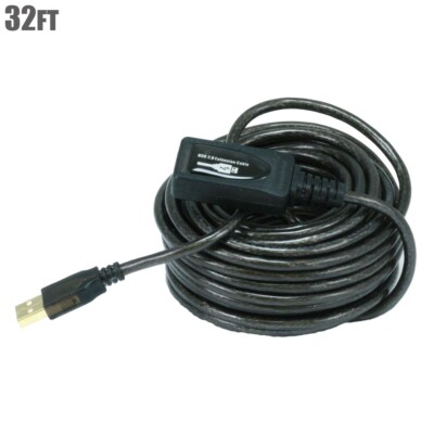 32FT 10M USB 2.0 A Male to A Female Active Extension Repeater Cable PS3 Kinect