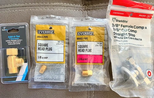 Lot Of 4 Shark Bite & Everbilt Plumbing Fittings Brass Copper New/Open Box