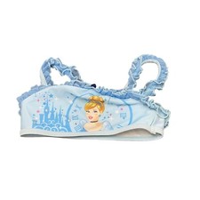 Disney Store Cinderella Bikini Top Girl's Size 3 Blue Princess Castle Swim