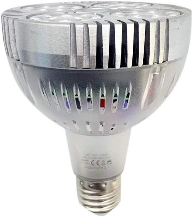 2PEZZI Lampadina E27 LED 35W Argento PAR30 Luce Interno per Faretto Incasso IP20 - Immagine 3 di 4