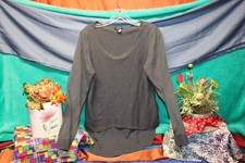 Worthington Women's Gray Sweater Blouse Size Large shirt mini dress casual Sale*