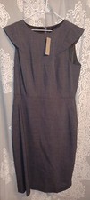 NWT J.Crew 365 Cap-Sleeve Sheath, gray, size 10