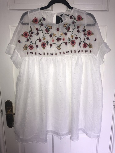 zara look a like white floral dress 